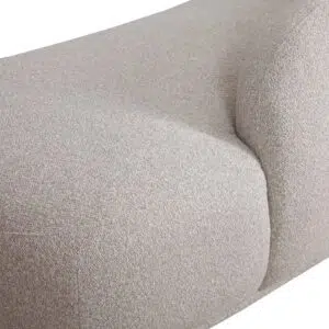 Tiva 3 Seater Fabric Sofa in Clay Grey - Modern Comfort Design