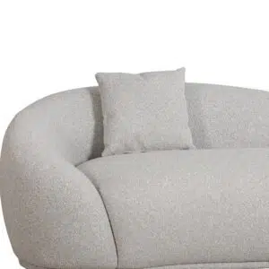Tiva 3 Seater Fabric Sofa - Clay Grey Modern Design