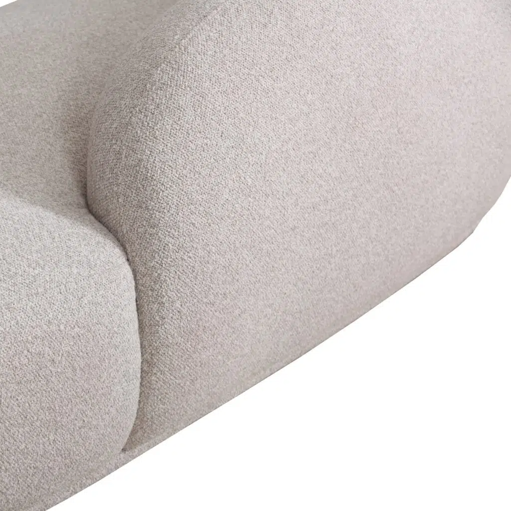 Tiva 3 Seater Fabric Sofa – Clay Grey Modern Design