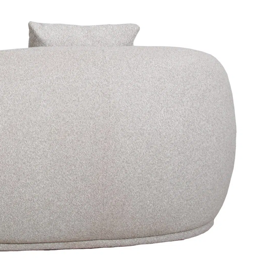 Tiva 3 Seater Fabric Sofa in Clay Grey - Modern Design