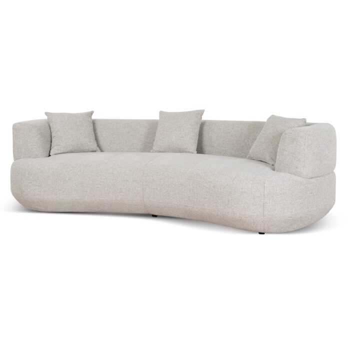 Iven 3 Seater Sofa Coral Natural Linen Modern Design