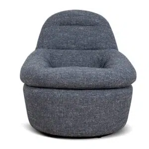 Prussian Blue Swivel Lounge Chair - Comfort & Durability