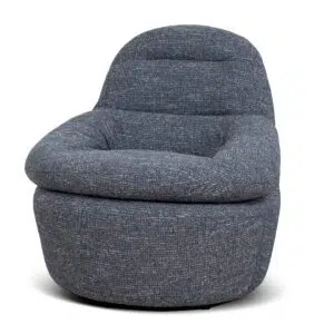 Ulven Prussian Blue Swivel Lounge Chair - Comfortable Durable