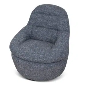 Prussian Blue Swivel Lounge Chair for Ultimate Relaxation
