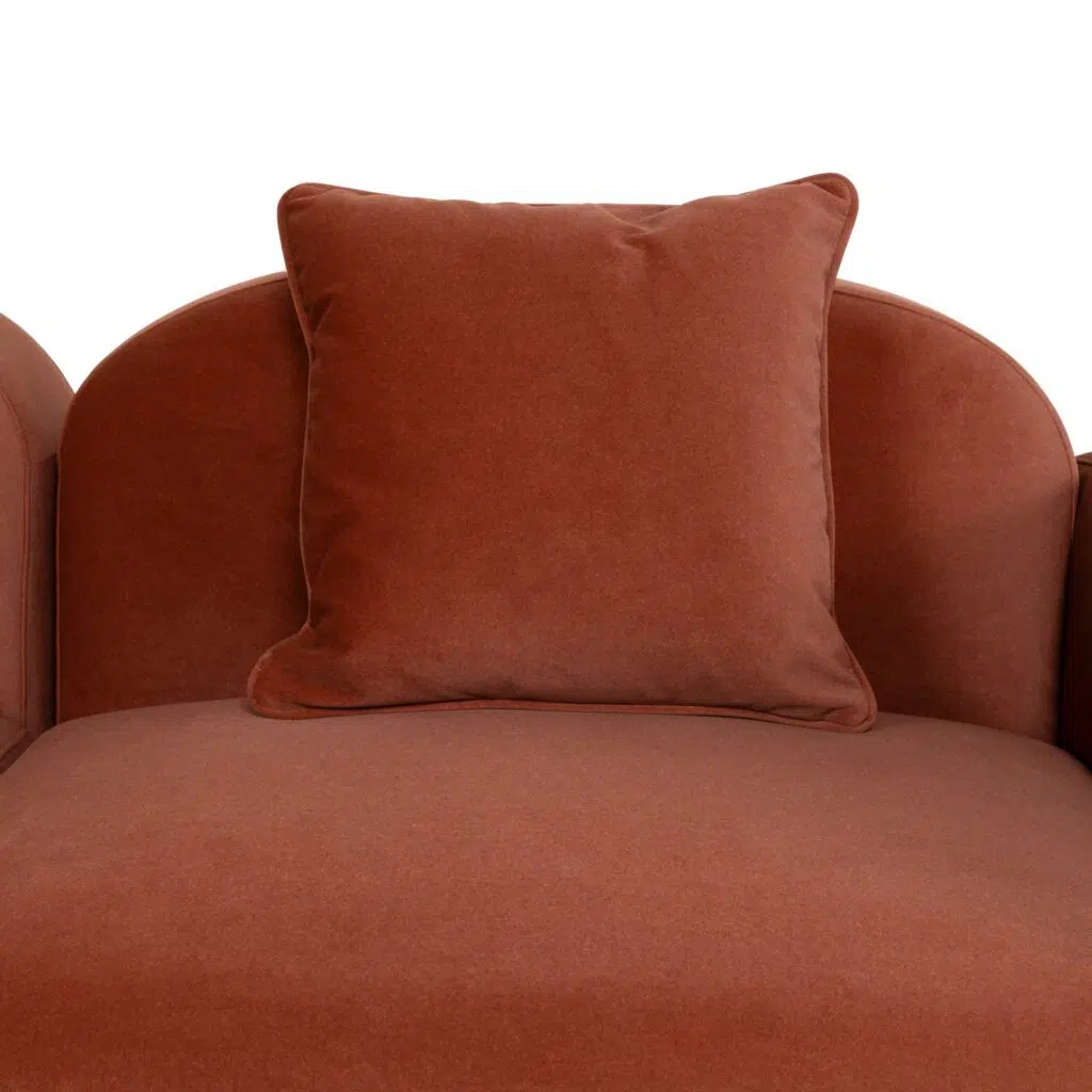 Nyven 3 Seater Sofa in Umber Orange – Modern Comfort