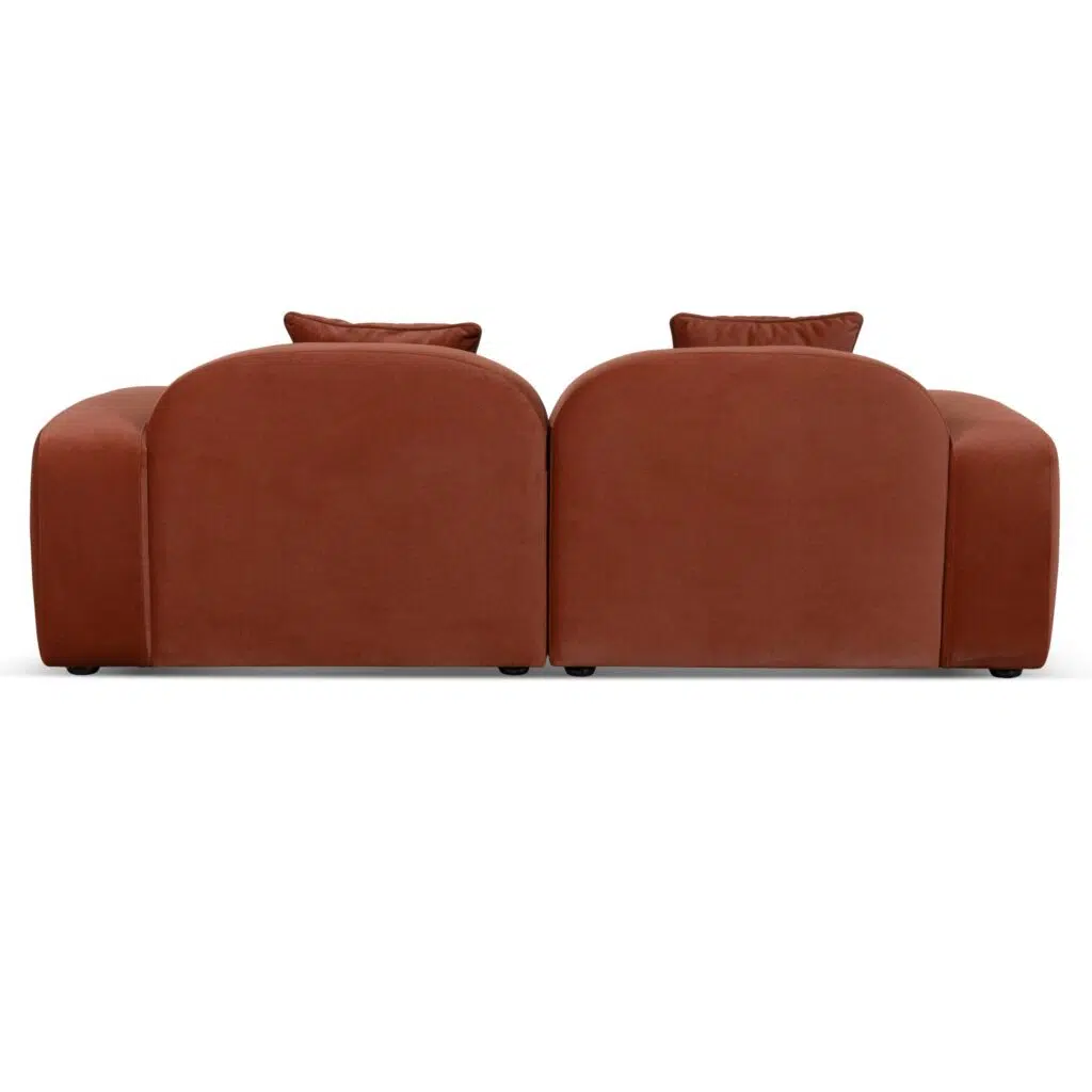 Nyven 3 Seater Sofa – Umber Orange, Modern Durable Design