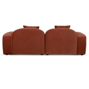 Nyven 3 Seater Sofa – Umber Orange, Modern Durable Design