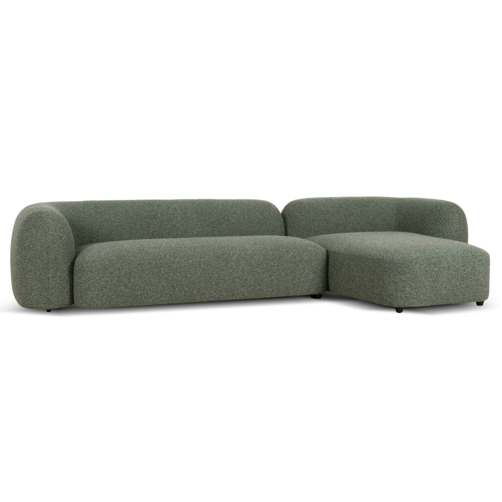 Vory 3 Seater Right Chaise Sofa Amazon Green Living Room
