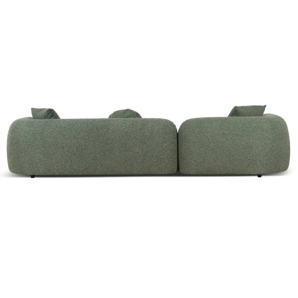 Elven 3 Seater Left Chaise Sofa – Amazon Green Modern Comfort