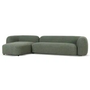 Elven 3 Seater Left Chaise Sofa – Amazon Green Modern Design