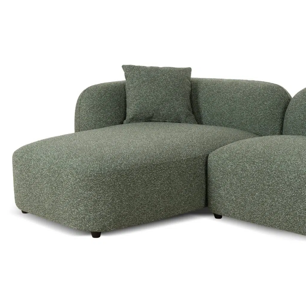 Elven 3 Seater Left Chaise Sofa – Amazon Green Comfort