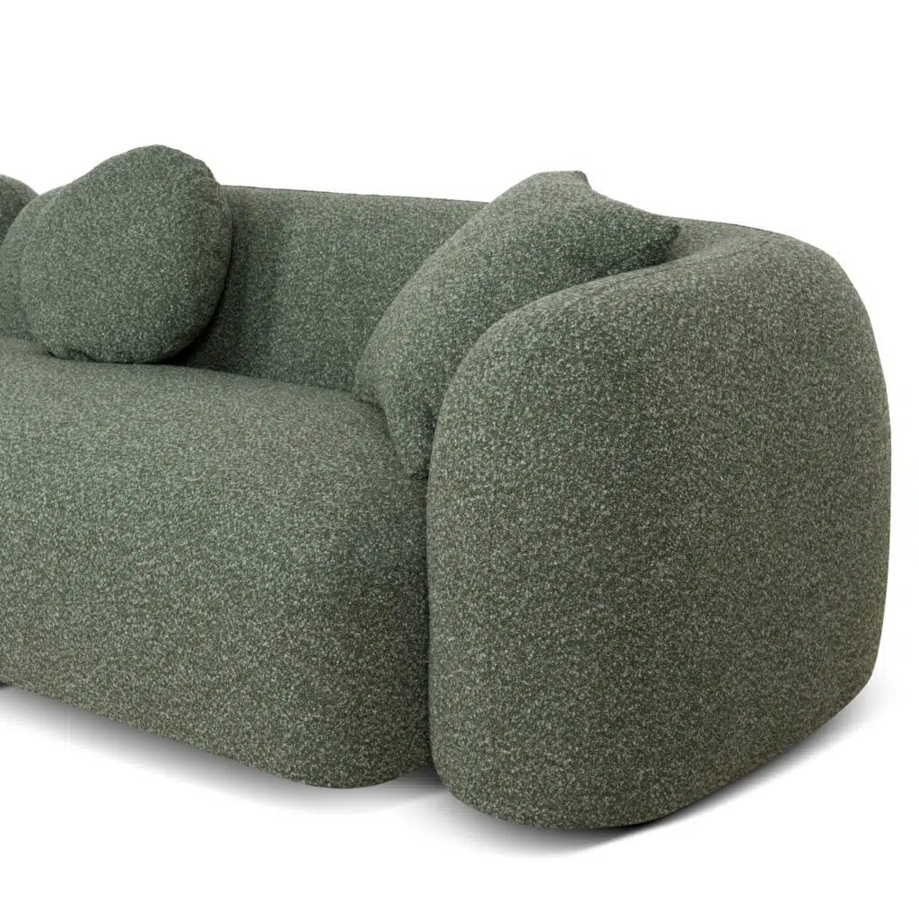 Elven 3-Seater Left Chaise Sofa – Amazon Green Modern Design