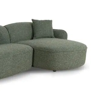 Elora 3-Seater Right Chaise Sofa – Amazon Green Modern
