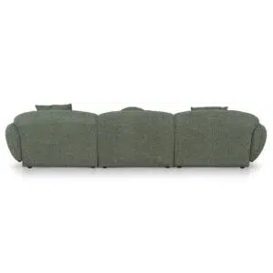 Joren 3 Seater Left Chaise Sofa Amazon Green