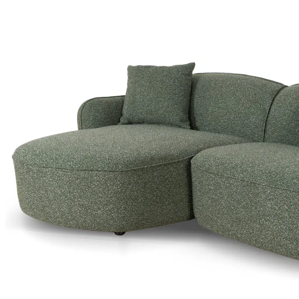 Joren 3 Seater Left Chaise Sofa – Amazon Green Modern Design