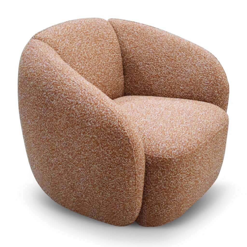 Loryn Armchair in Terracotta Brown – Sleek Design, Comfortable Seating, Modern Aesthetic