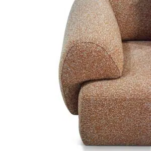 Quven 4 Seater Sofa Terracotta Brown Modern Design