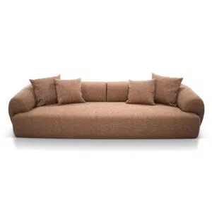 Quven 4-Seater Sofa – Terracotta Brown Elegant Modern Design with Sturdy Frame & Comfortable Seating