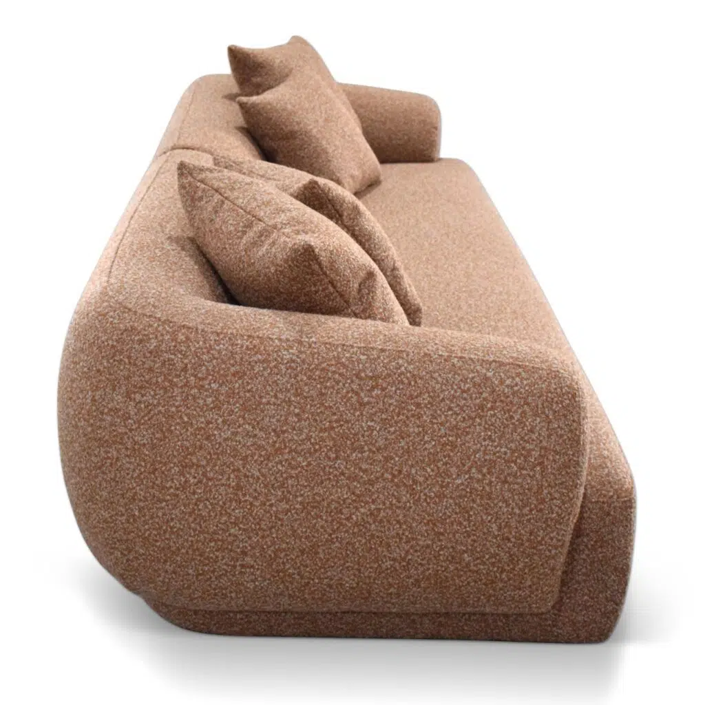 Quven 4 Seater Sofa – Terracotta Brown, Modern Design, Comfortable Seating