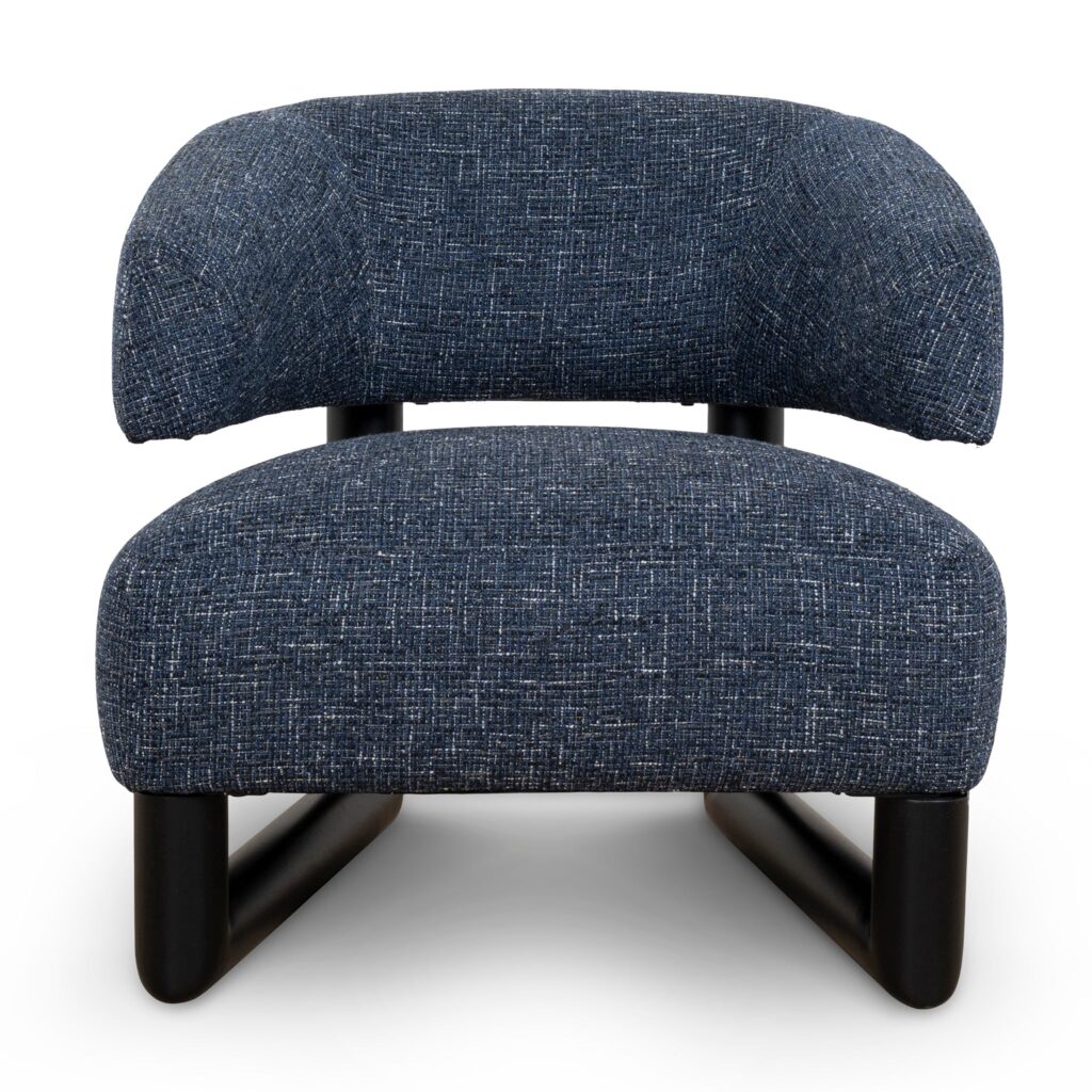 Savo Armchair Oxford Blue, luxurious upholstery, contoured design for modern living