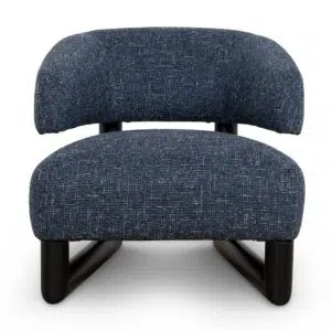 Savo Armchair Oxford Blue, luxurious upholstery, contoured design for modern living
