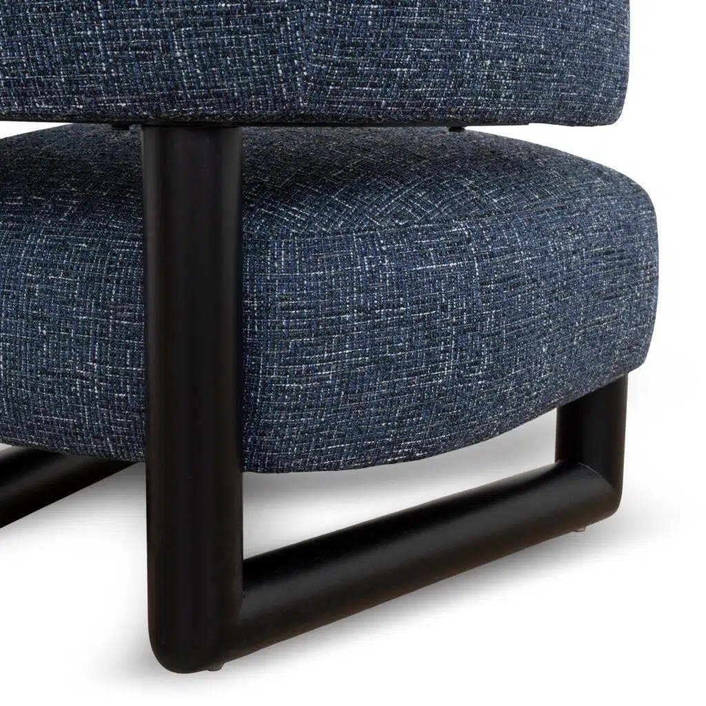 Savo Armchair Oxford Blue polyester, ergonomic design for modern living.