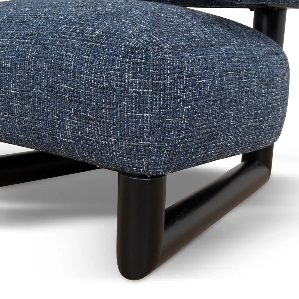 Savo Armchair Oxford Blue Polyester Upholstery Modern Ergonomic Design