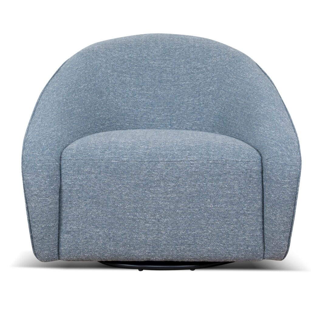 Elegant Misty Blue Zira Armchair - Comfortable Seating Design