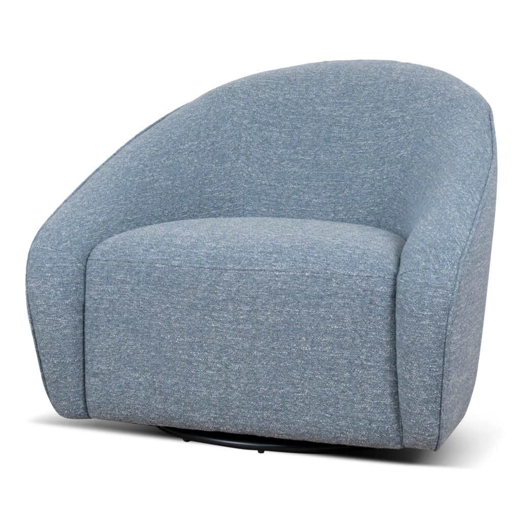 Elegant Contemporary Misty Blue Zira Armchair