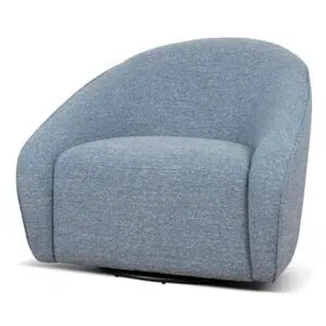 Elegant Contemporary Misty Blue Zira Armchair