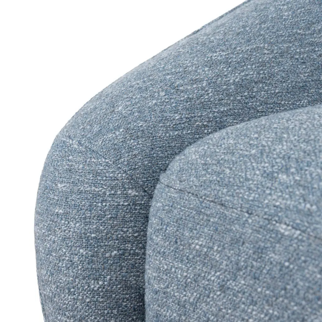 Zira Misty Blue Armchair - Elegant Textured Upholstery