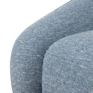 Zira Misty Blue Armchair - Elegant Textured Upholstery