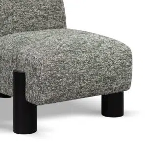 Sylas Seaweed Green Fabric Lounge Chair 3-Leg Design