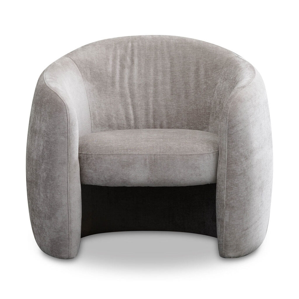 Kyno Fabric Armchair Platinum Grey Modern Comfort