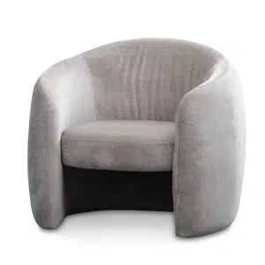 Platinum Grey Fabric Armchair Modern Comfort Design