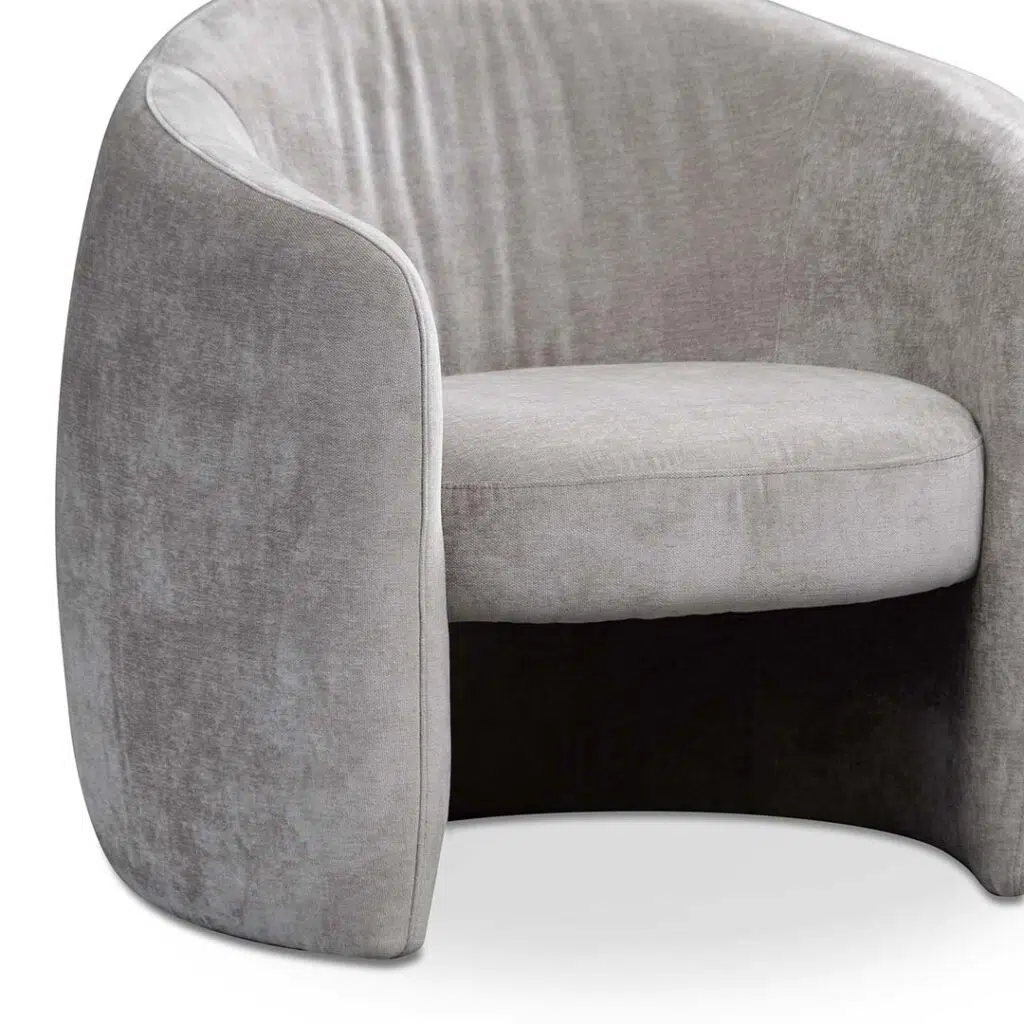 Kyno Fabric Armchair Platinum Grey Modern Durable Comfort