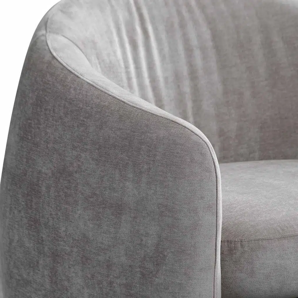 Kyno Fabric Armchair Platinum Grey Modern Comfort