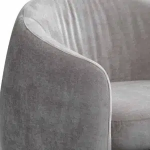 Kyno Fabric Armchair Platinum Grey Modern Comfort