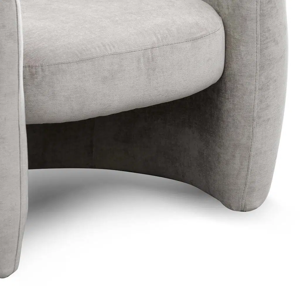 Platinum Grey Fabric Armchair – Modern Comfort Design