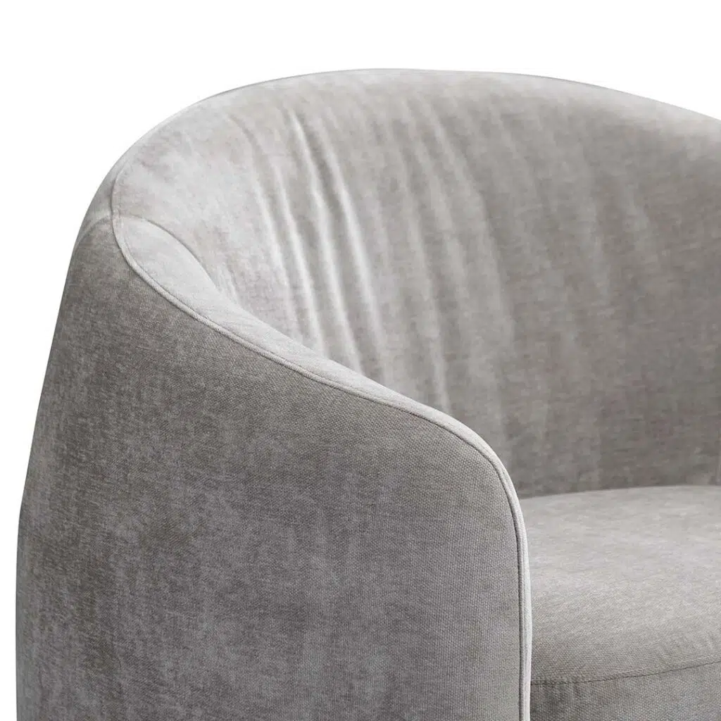 Kyno Fabric Armchair Platinum Grey Comfortable Seating