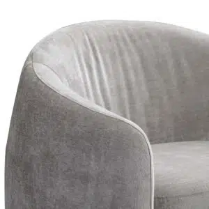 Kyno Fabric Armchair Platinum Grey Comfortable Seating