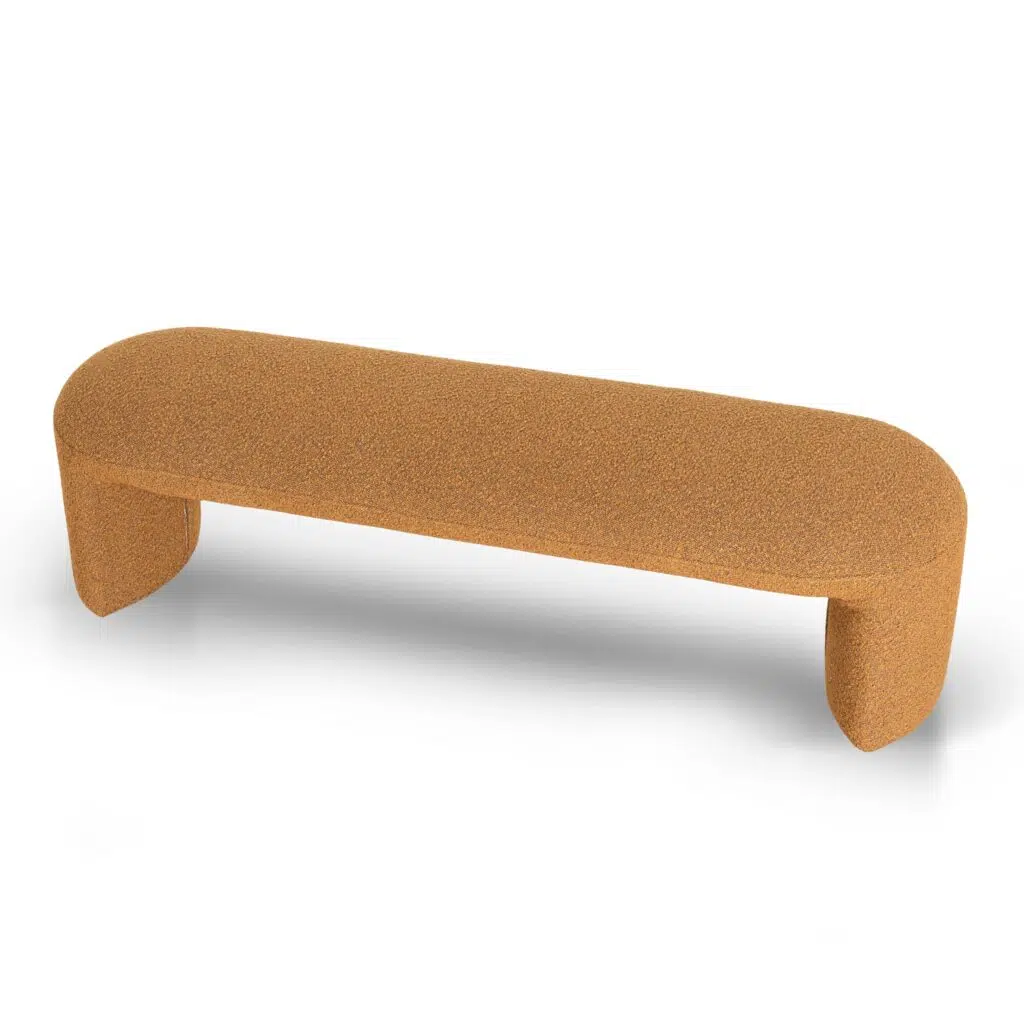 Ulora 1.5m Ottoman Bench - Brown Boucle, Durable & Multifunctional Home Furniture