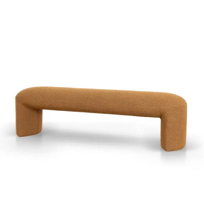 Ulora 1.5m Long Ottoman Bench – Brown Boucle