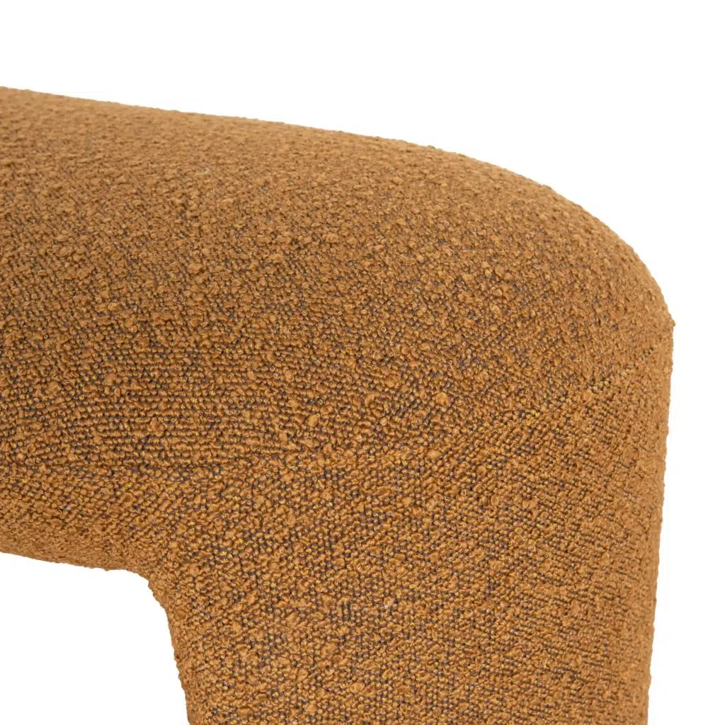 Ulora 1.5m Ottoman Bench Brown Boucle Sturdy Comfort Space-Saving