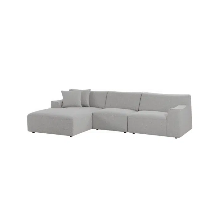 Ryven 3 Seater Left Chaise Sofa – Clay Grey