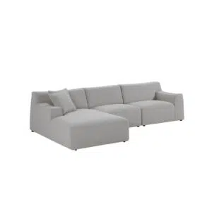 Ryven 3 Seater Left Chaise Sofa – Clay Grey Comfortable Ergonomic Design