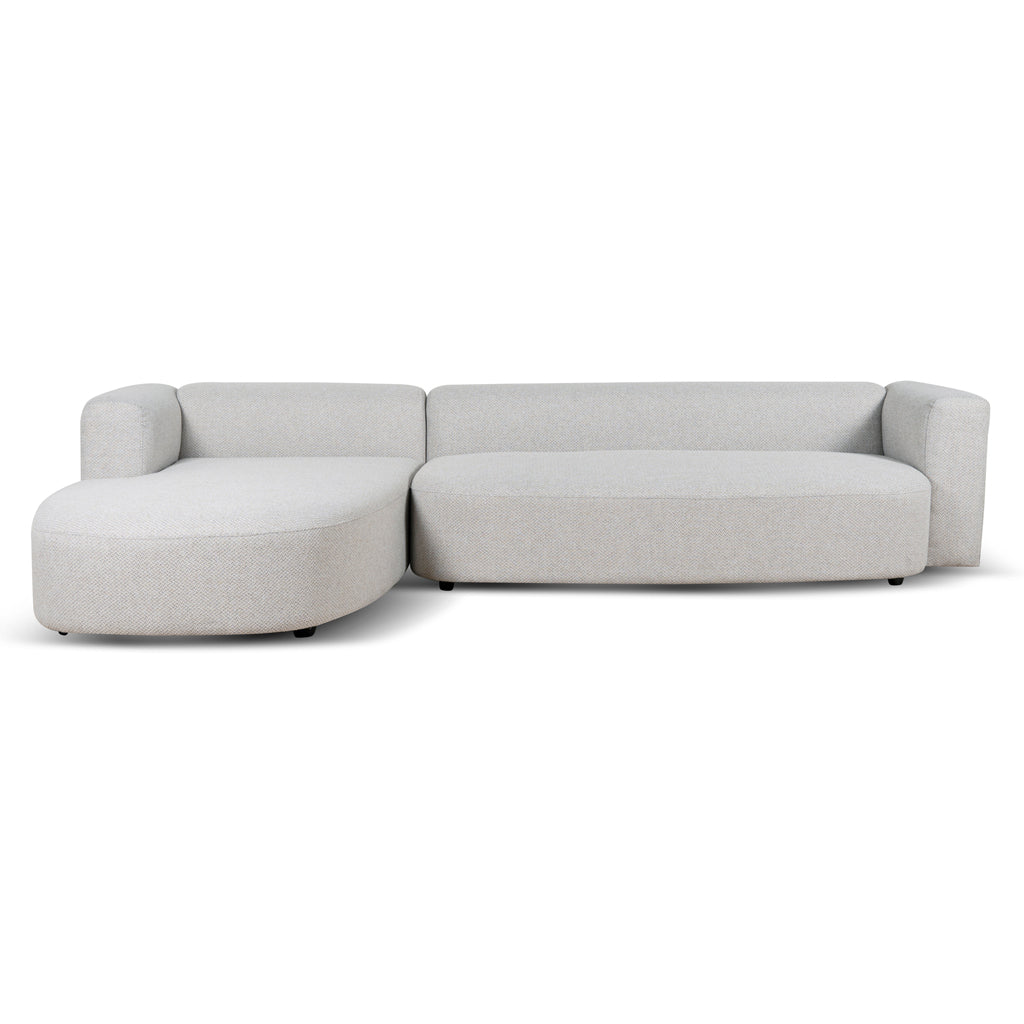 Zeno Left Chaise Sofa in Sterling Sand - Modern Minimalist Design
