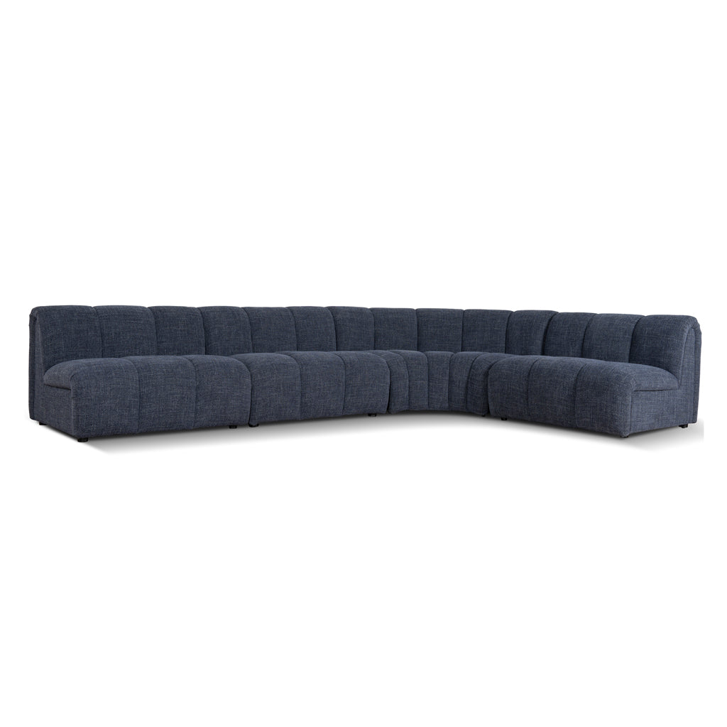 Modular Sofa Moss Navy Family-Friendly Comfortable Seating Flexible Layout