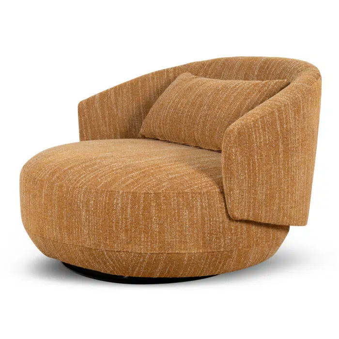 Milo Swivel Armchair – Ginger Brown