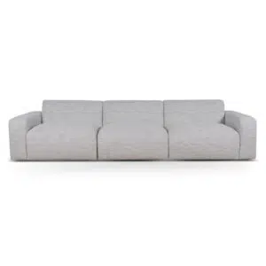 Eno 4 Seater Fabric Sofa in Fog Grey - Durable Comfortable Living Room Furniture